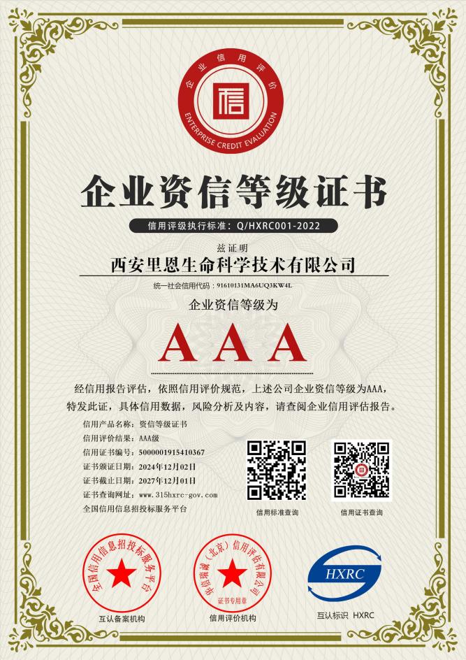 AAA 级资信企业